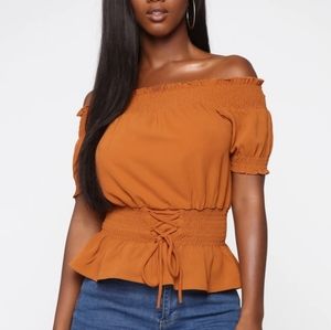 Fashion Nova Off Shoulder Ruffle Top